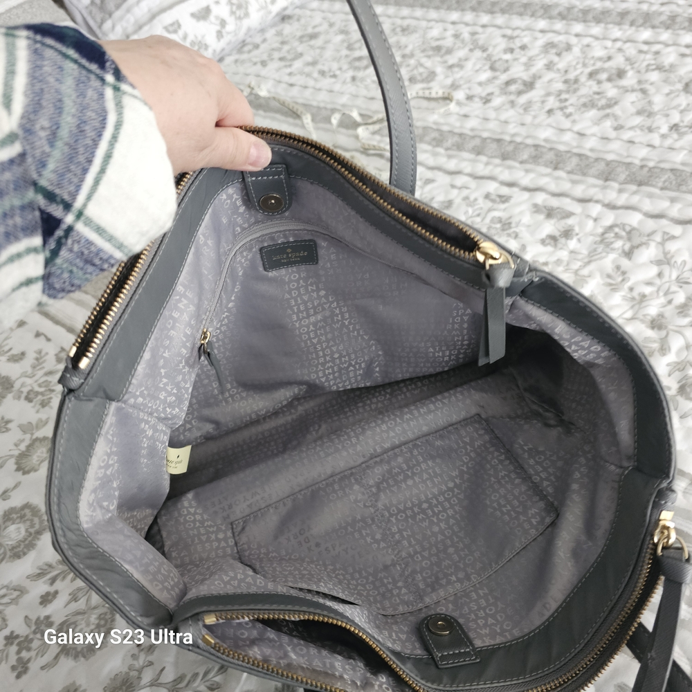 Kate Spade Gray Shoulder Bag Spacious Everyday Essential
